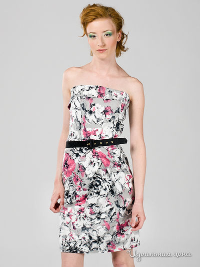 Платье Eleonora Amadei, цвет цвет белый / розовый / черный
