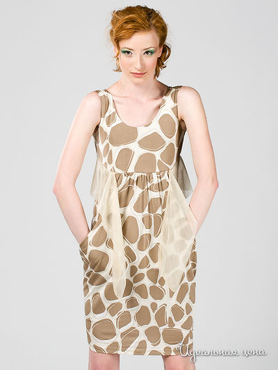 Платье Eleonora Amadei, цвет цвет бежевый