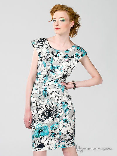 Платье Eleonora Amadei, цвет цвет белый / голубой / черный