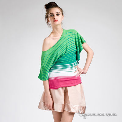 Свитер Miss Sixty, цвет цвет зеленый / белый / фуксия