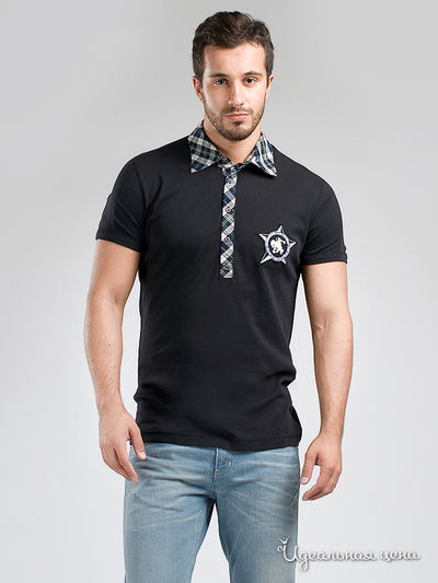 Футболка-поло Mix men's wear, цвет цвет темно-серый