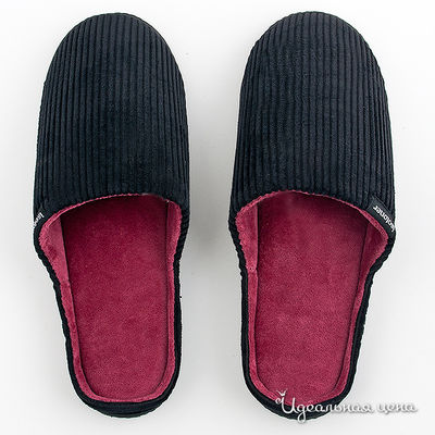 Тапочки Isotoner, цвет цвет черный / вишневый