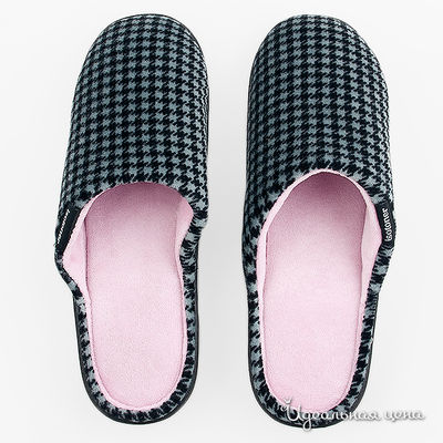 Тапочки Isotoner, цвет цвет черный / зеленый / розовый