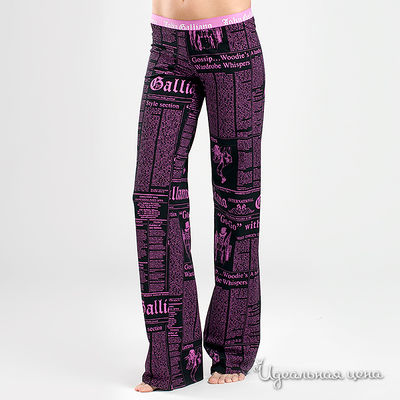 Брюки Galliano, цвет цвет черный / розовый