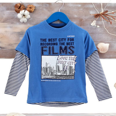 Футболка Mayoral, цвет цвет синий