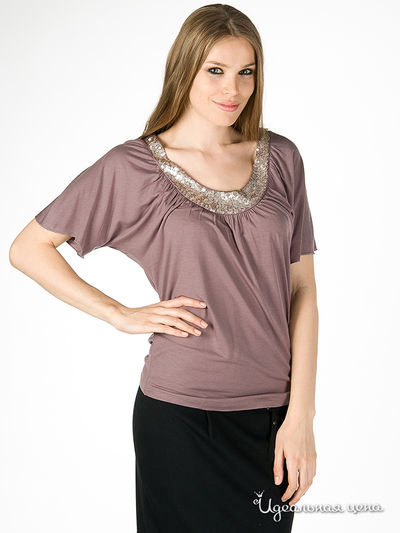 Футболка Angellik, цвет цвет серо-лиловый