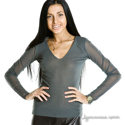 Блуза Lovini, цвет цвет серый