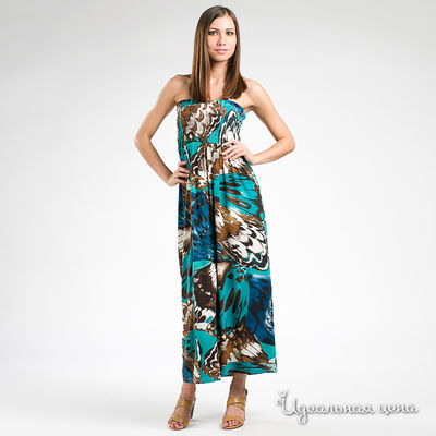 Платье Bambolita, цвет цвет зеленый / коричневый