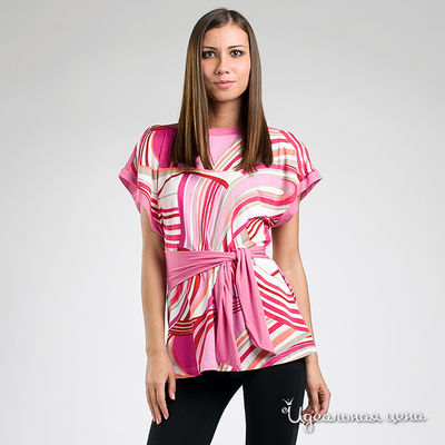 Футболка Bambolita, цвет цвет фуксия / белый