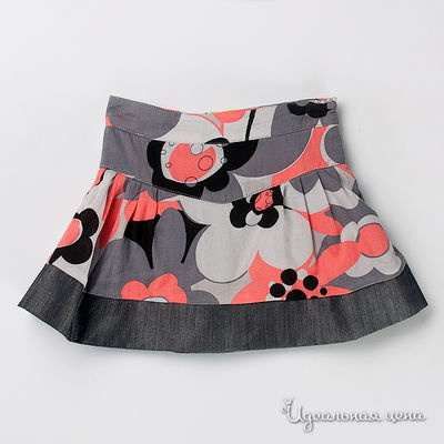 Юбка Gulliver, цвет цвет серый / коралловый