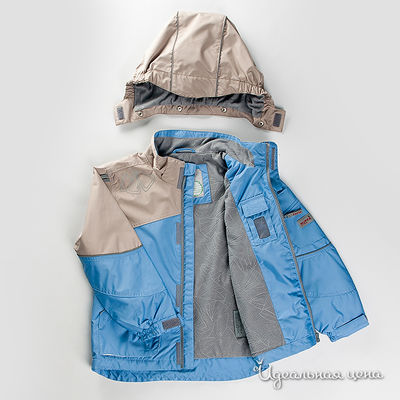 Куртка Huppa для девочки, цвет голубой / бежевый, рост 128-146 см