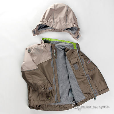 Куртка Huppa для девочки, цвет серый / бежевый, рост 134-152 см