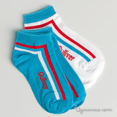 Комплект носков Gulliver для мальчика, цвет белый / синий, 2 пары