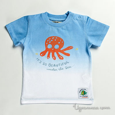 Футболка Petit Patapon, цвет цвет голубой / белый