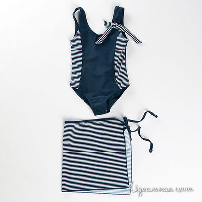 Купальник Gulliver, цвет цвет темно-синий / принт полоска