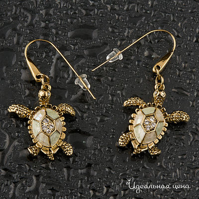 Серьги "Черепашка" Angello Ricci