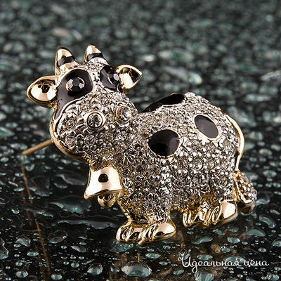 Брошь "Корова" Angello Ricci