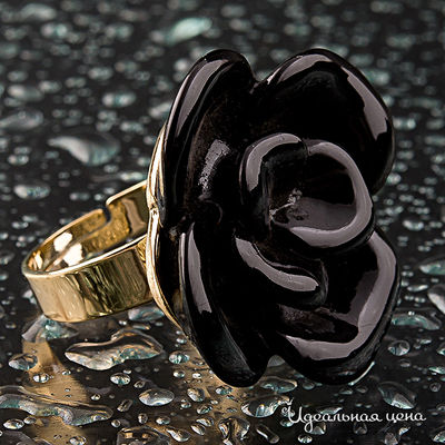 Кольцо "Черный агат" Angello Ricci