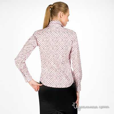 Рубашка Alonzo Corrado женская, цвет белый / красная полоска