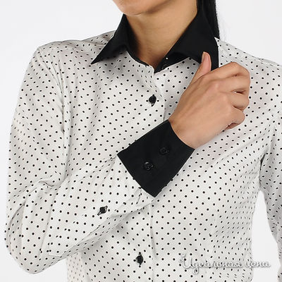 Рубашка Alonzo Corrado женская, цвет белый / черный