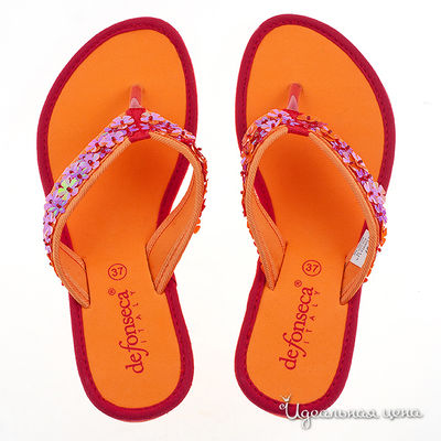 Пляжные тапочки De Fonseca, цвет цвет оранжевый