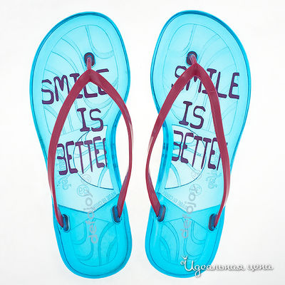 Пляжные тапочки De Fonseca, цвет цвет бордовый / голубой