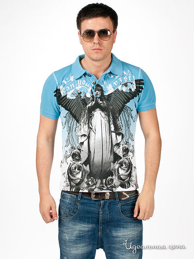 Футболка RZST, цвет цвет голубой