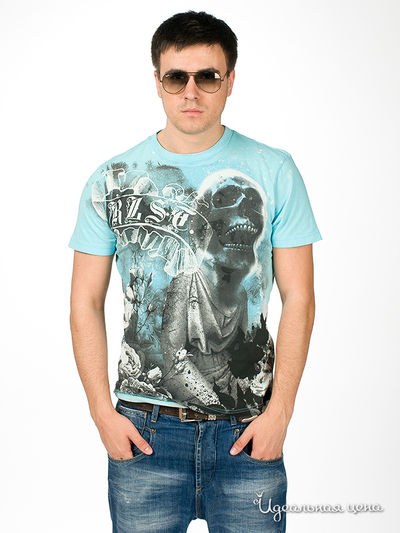 Футболка RZST, цвет цвет голубой