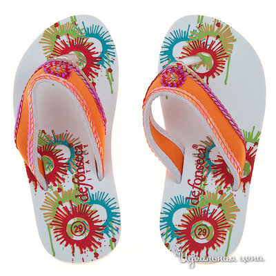 Пляжные тапочки De Fonseca, цвет цвет оранжевый