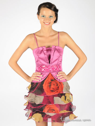 Платье Rinascimento, цвет цвет розовый / мультиколор