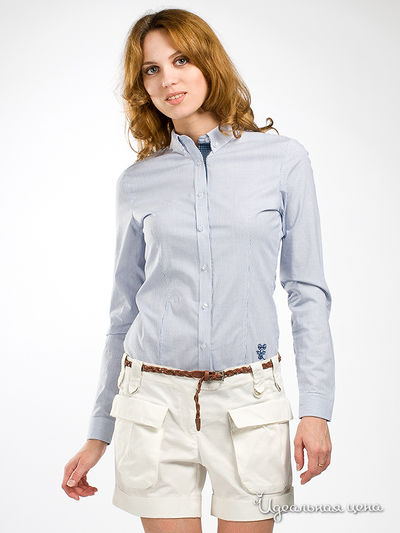 Блузка Fracomina, цвет цвет синий / белый