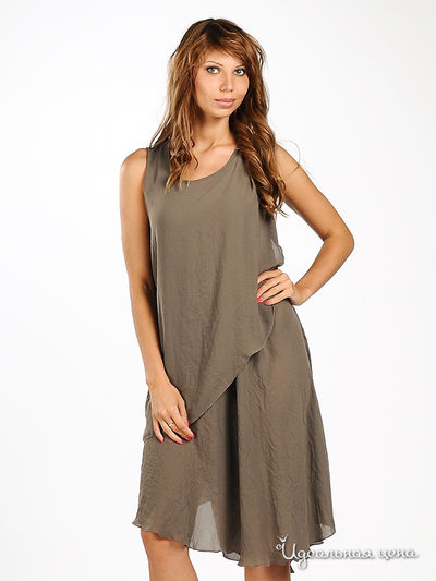 Платье Cristina Gavioli, цвет цвет темно-кремовый