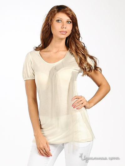 Футболка Cristina Gavioli, цвет цвет молочный