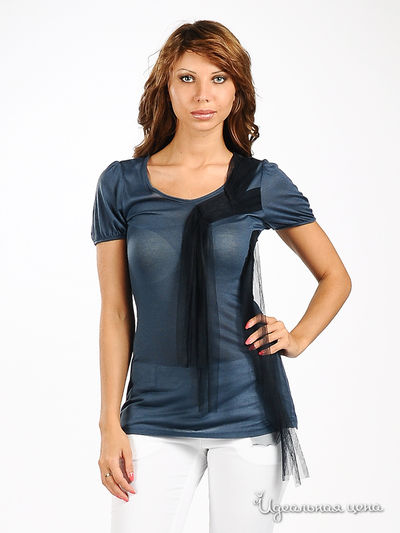 Футболка Cristina Gavioli, цвет цвет синий