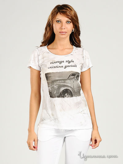 Футболка Cristina Gavioli, цвет цвет белый