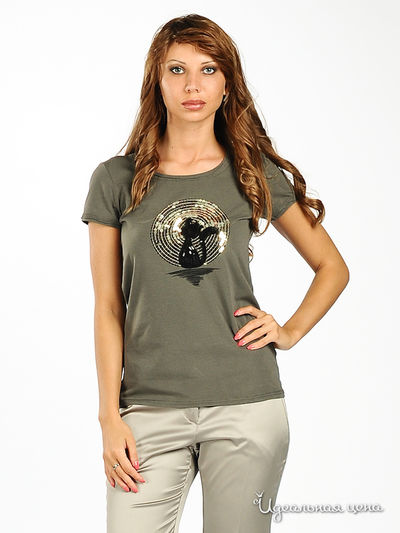 Футболка Cristina Gavioli, цвет цвет серый