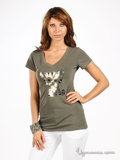 Футболка Cristina Gavioli, цвет цвет песочный