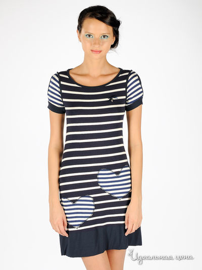 Платье Rinascimento, цвет цвет синий / белый