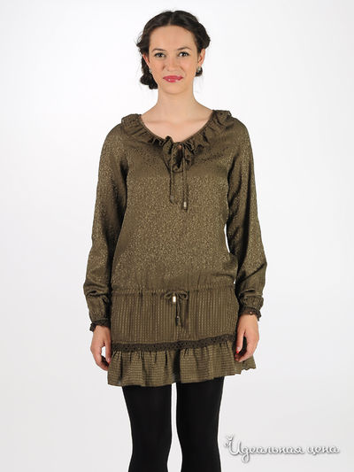 Платье Cristina Gavioli, цвет цвет хаки