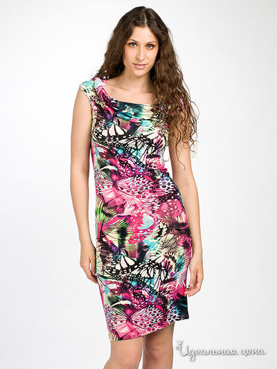 Платье MadamT, цвет цвет малиновый / мультиколор