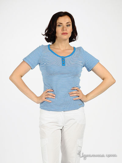 Футболка Steinberg, цвет цвет лазурь / белый