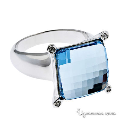 Кольцо Crocus, цвет цвет светло-голубой