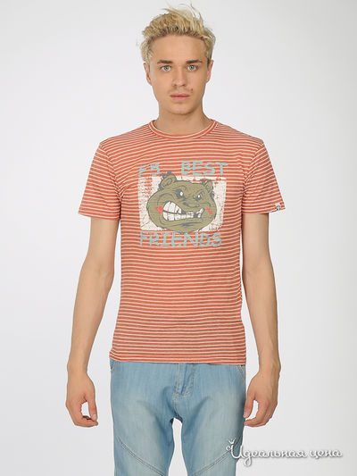 Футболка F5jeans, цвет цвет персиковый