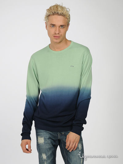 Джемпер F5jeans, цвет цвет сине-зеленый