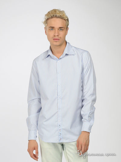 рубашка F5jeans, цвет цвет голубой