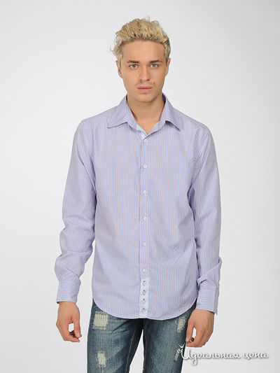 рубашка F5jeans, цвет цвет голубой