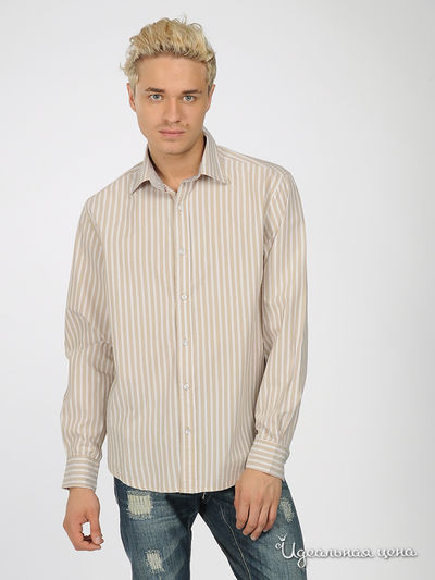 рубашка F5jeans, цвет цвет бежевый