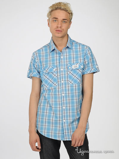 рубашка F5jeans, цвет цвет голубой