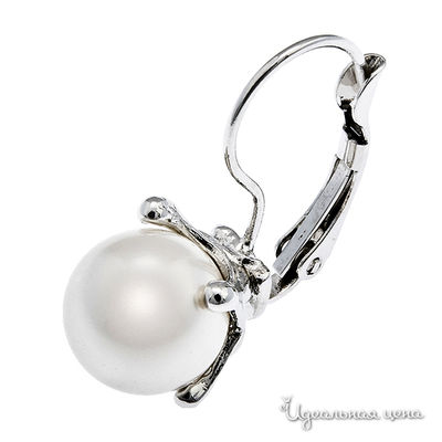 Серьги Crocus, цвет цвет серебряный / белый