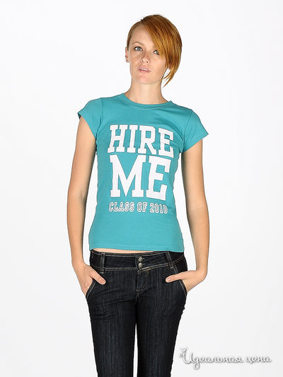 Футболка Victoria's Secret, цвет цвет лазурь